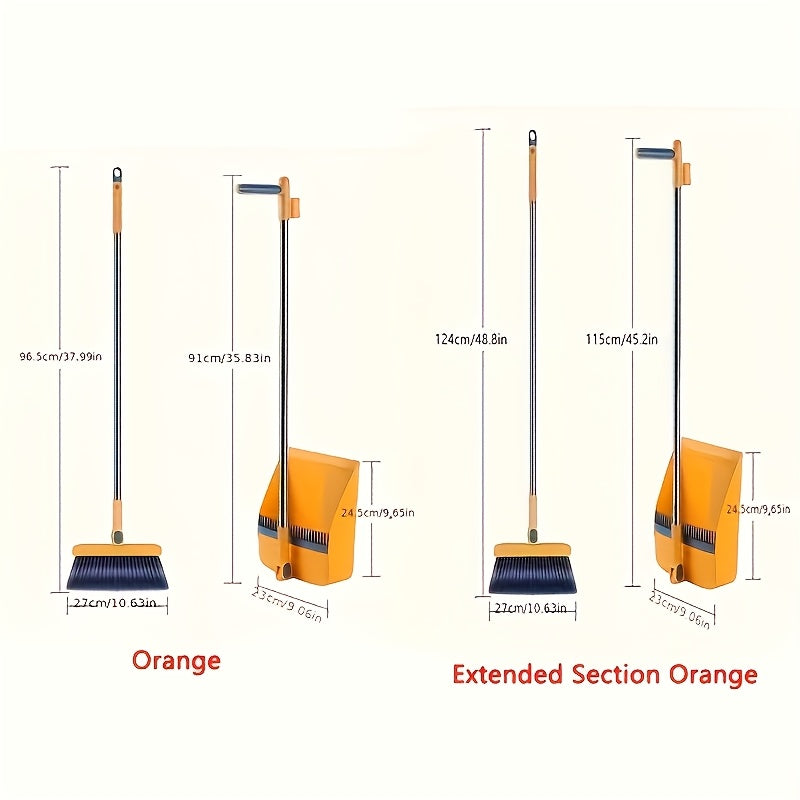 2-in-1 Functional Rotating Broom & Dustpan Set