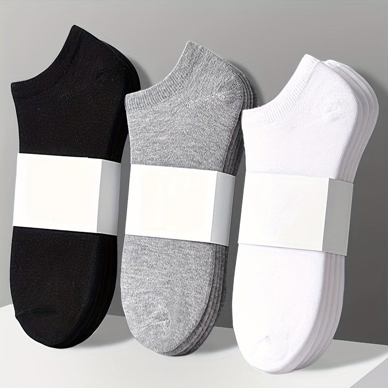 Breathable Low Cut Ankle Socks - 10 Pairs
