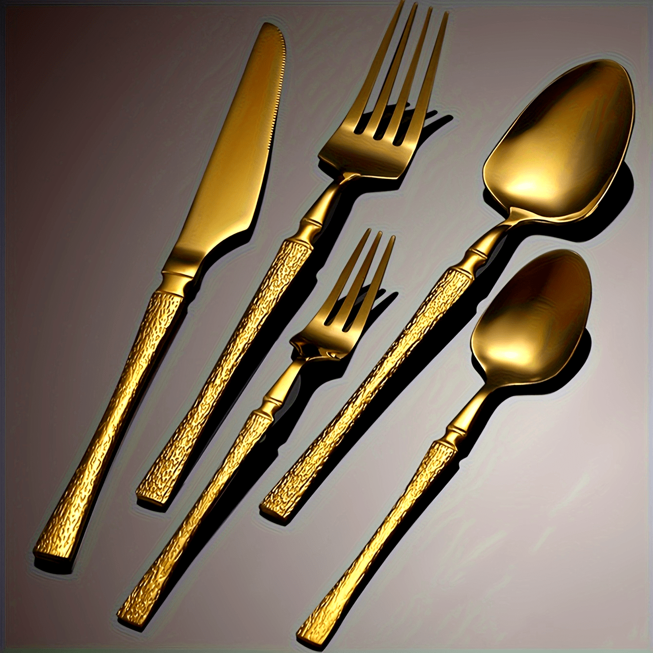 Golden Forge Flatware Set - 5 piece