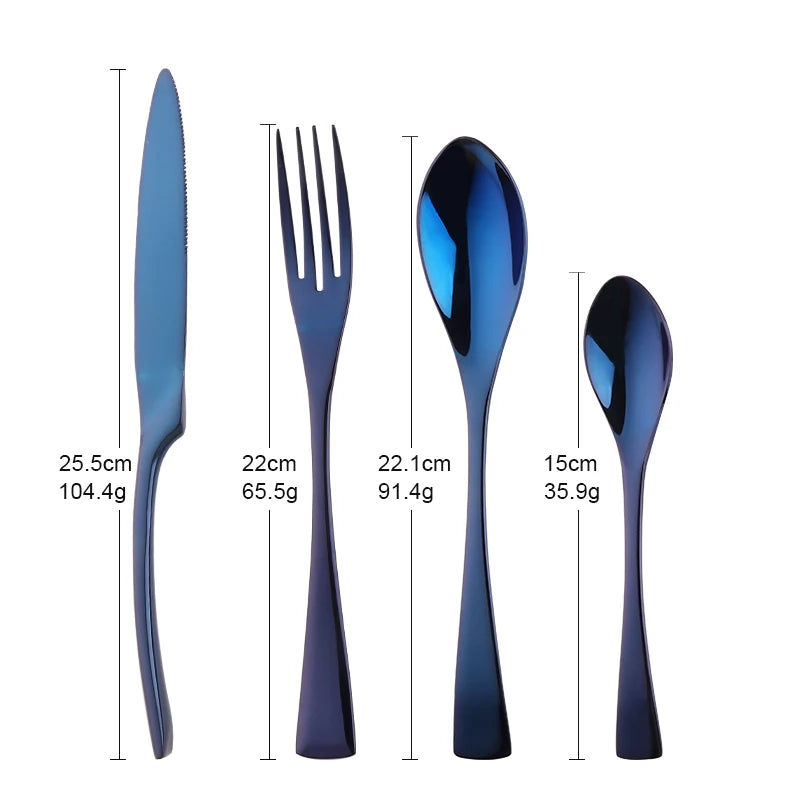 4-Piece Baroque Chromatic Cutlery Set with Gift Box