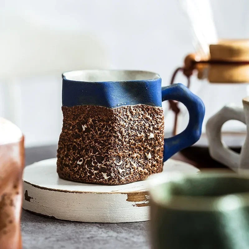 Handmade Vintage-Inspired Ceramic Coffee Mug