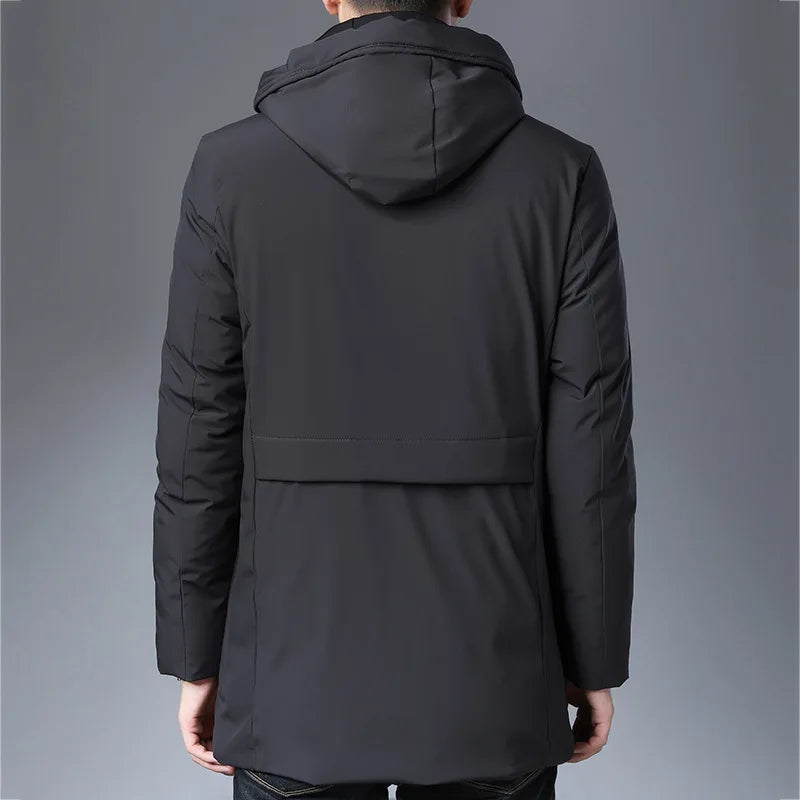Men's Thick Hooded Windbreaker Coat