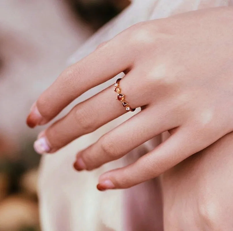Amber Boho Adjustable Ring for Women