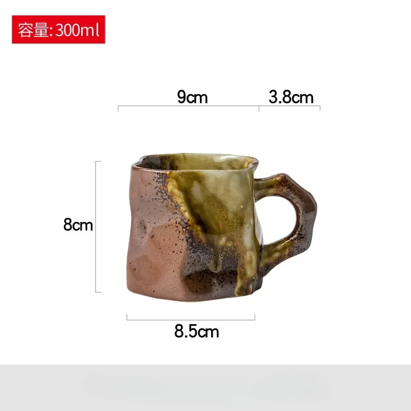 Handmade Vintage-Inspired Ceramic Coffee Mug