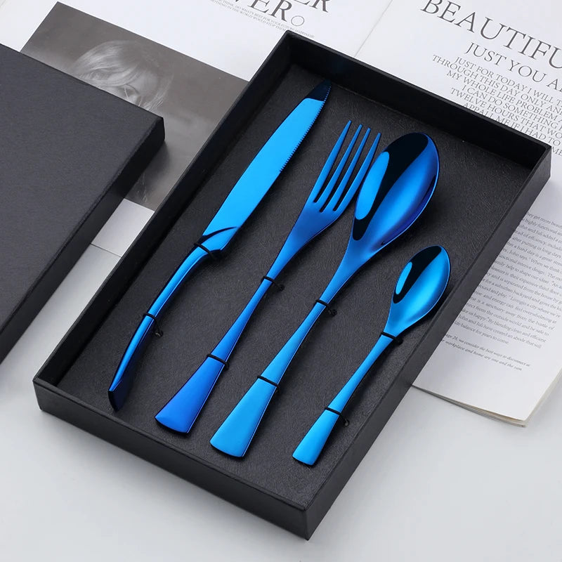 4-Piece Baroque Chromatic Cutlery Set with Gift Box