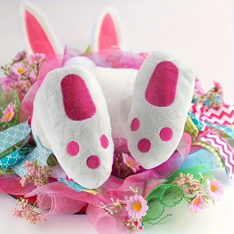 Festive Front Door Easter Bunny Wreath