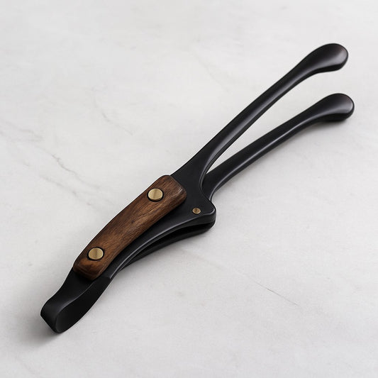 Grill-Ready Wood Handle BBQ Tong