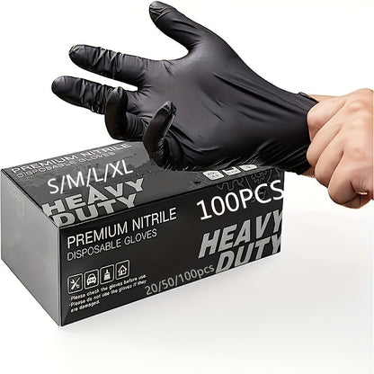 Premium Black Nitrile Disposable Cleaning Gloves