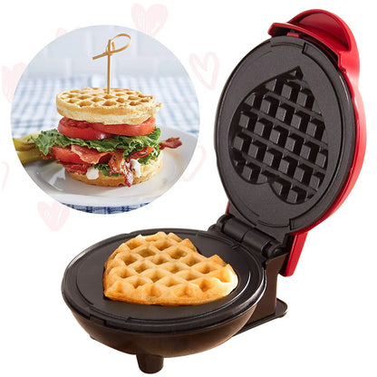 Mini Heart-Shaped Waffle Maker
