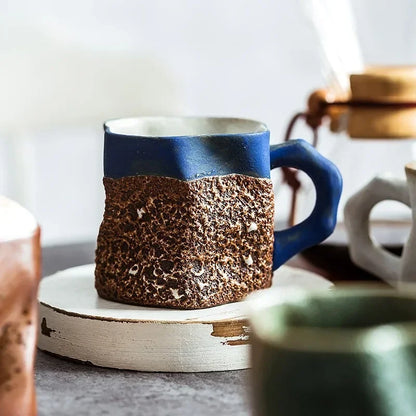 Handmade Vintage-Inspired Ceramic Coffee Mug