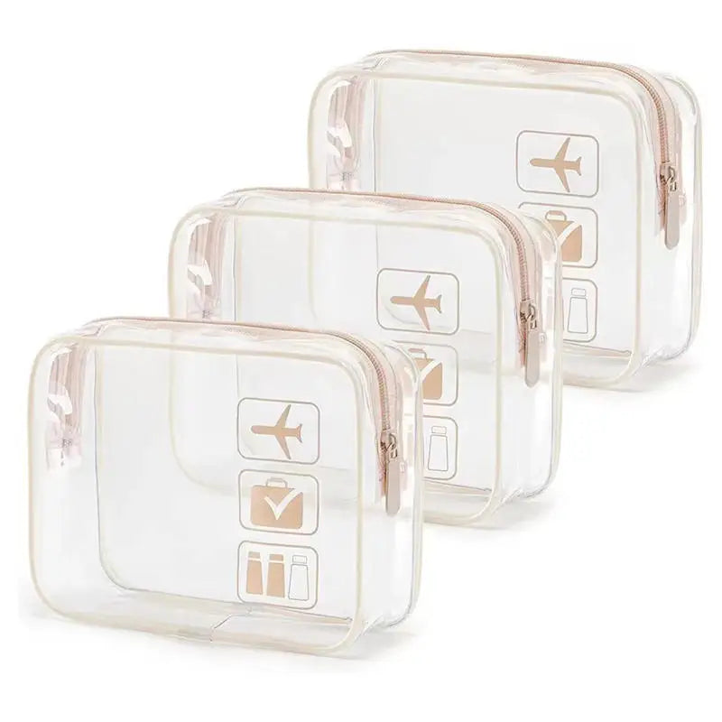 Transparent Collapsible Toiletry Kit, 3PCS