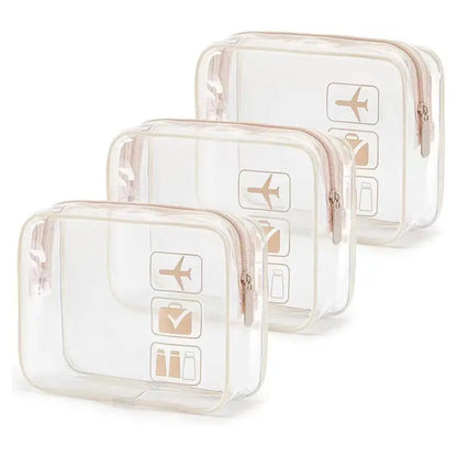 Transparent Collapsible Toiletry Kit, 3PCS
