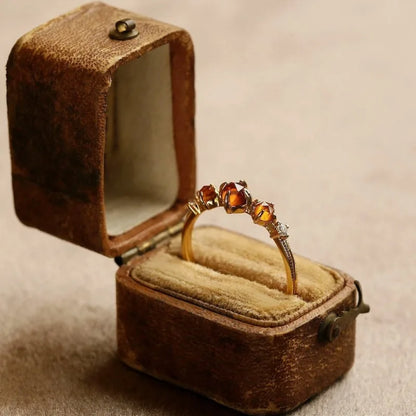 Amber Boho Adjustable Ring for Women