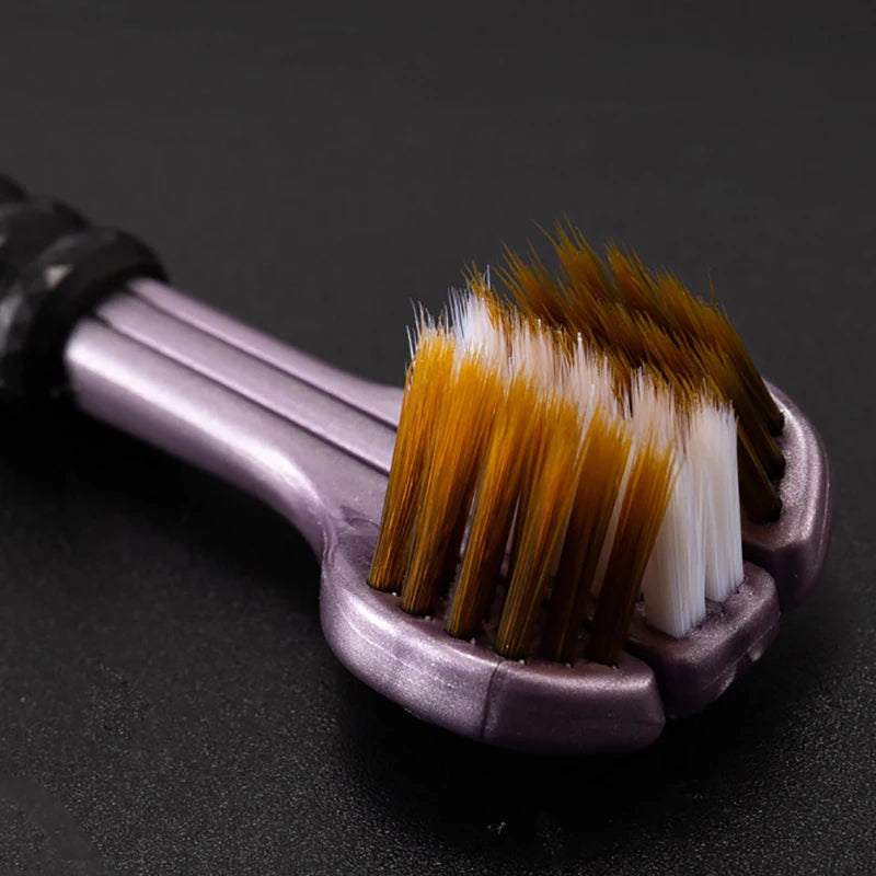 Three-sided Soft Bristle Toothbrush, (4PCS Random Color)