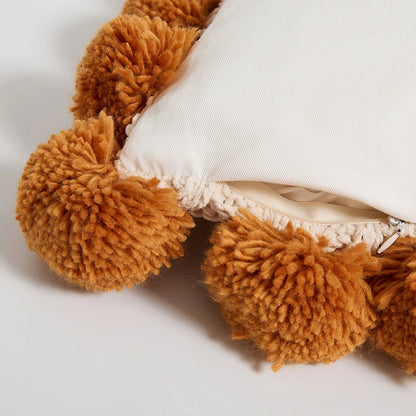 Knitted Pom Pom Decorative Throw Pillow Covers
