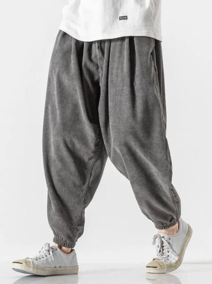 Casual Baggy Corduroy Jogger Pants for Men