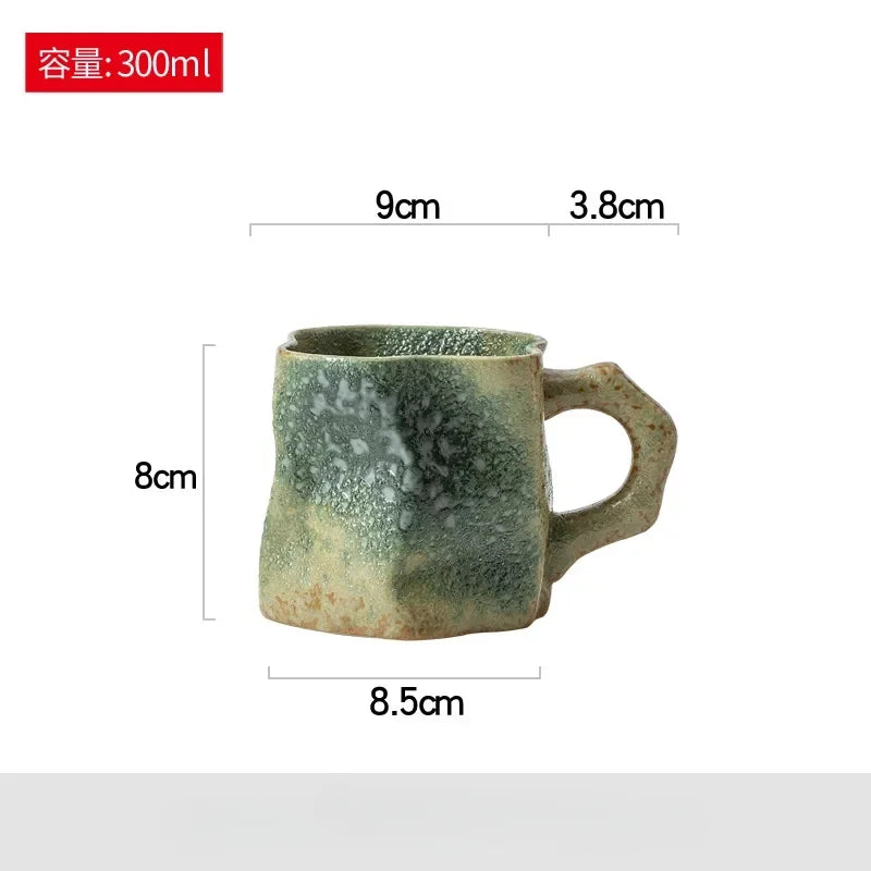 Handmade Vintage-Inspired Ceramic Coffee Mug