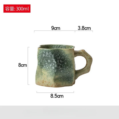 Handmade Vintage-Inspired Ceramic Coffee Mug