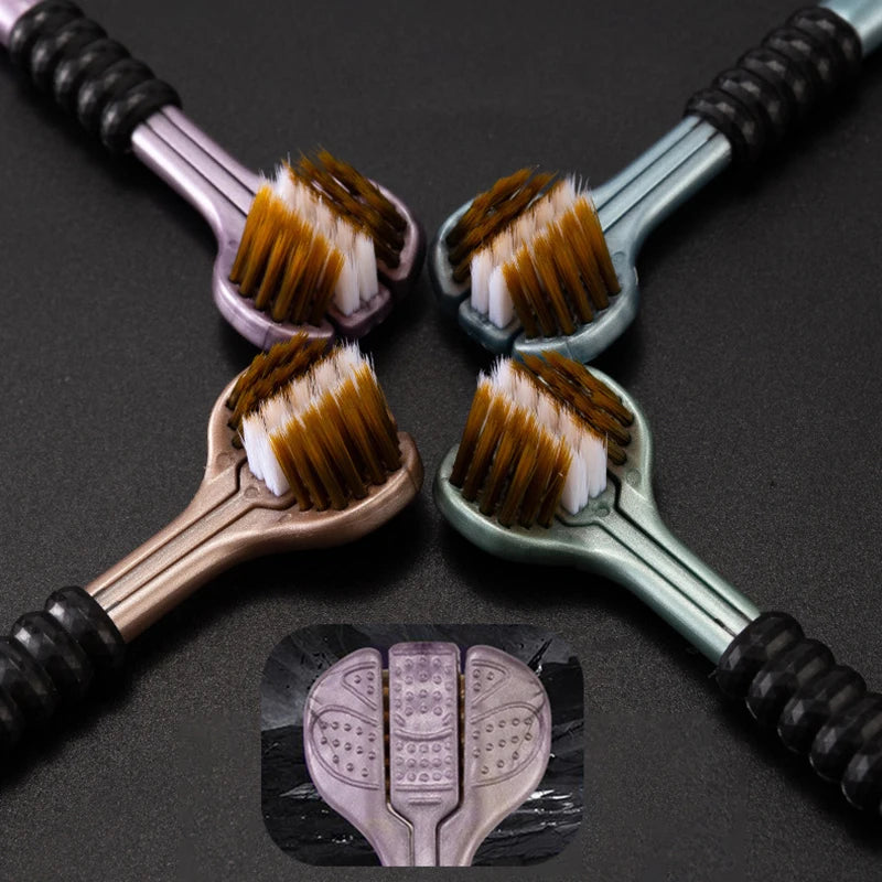 Three-sided Soft Bristle Toothbrush, (4PCS Random Color)