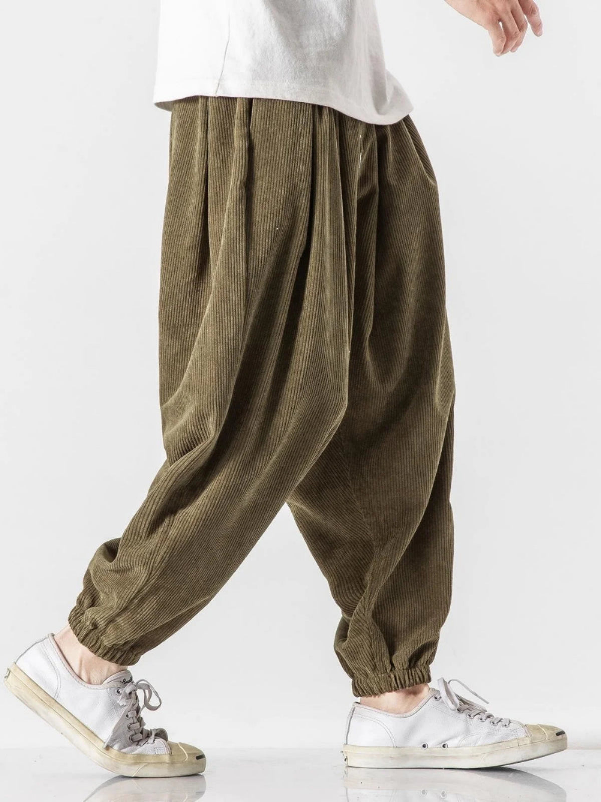 Casual Baggy Corduroy Jogger Pants for Men