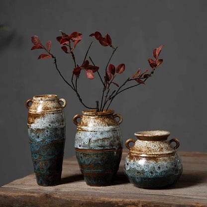 Floral Éclat Antique Vase