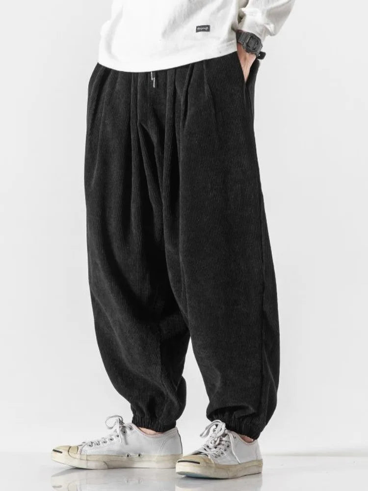 Casual Baggy Corduroy Jogger Pants for Men