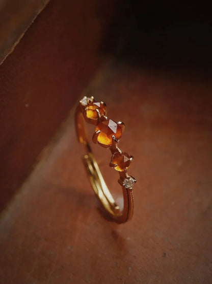 Amber Boho Adjustable Ring for Women
