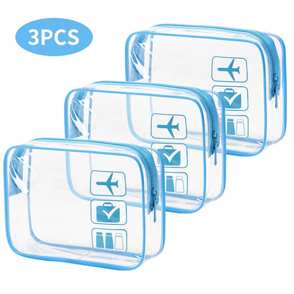 Transparent Collapsible Toiletry Kit, 3PCS