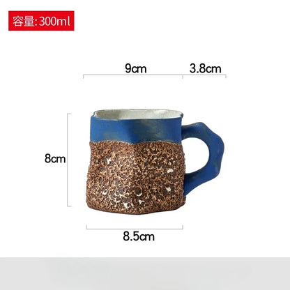 Handmade Vintage-Inspired Ceramic Coffee Mug