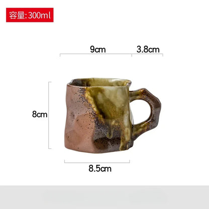 Handmade Vintage-Inspired Ceramic Coffee Mug