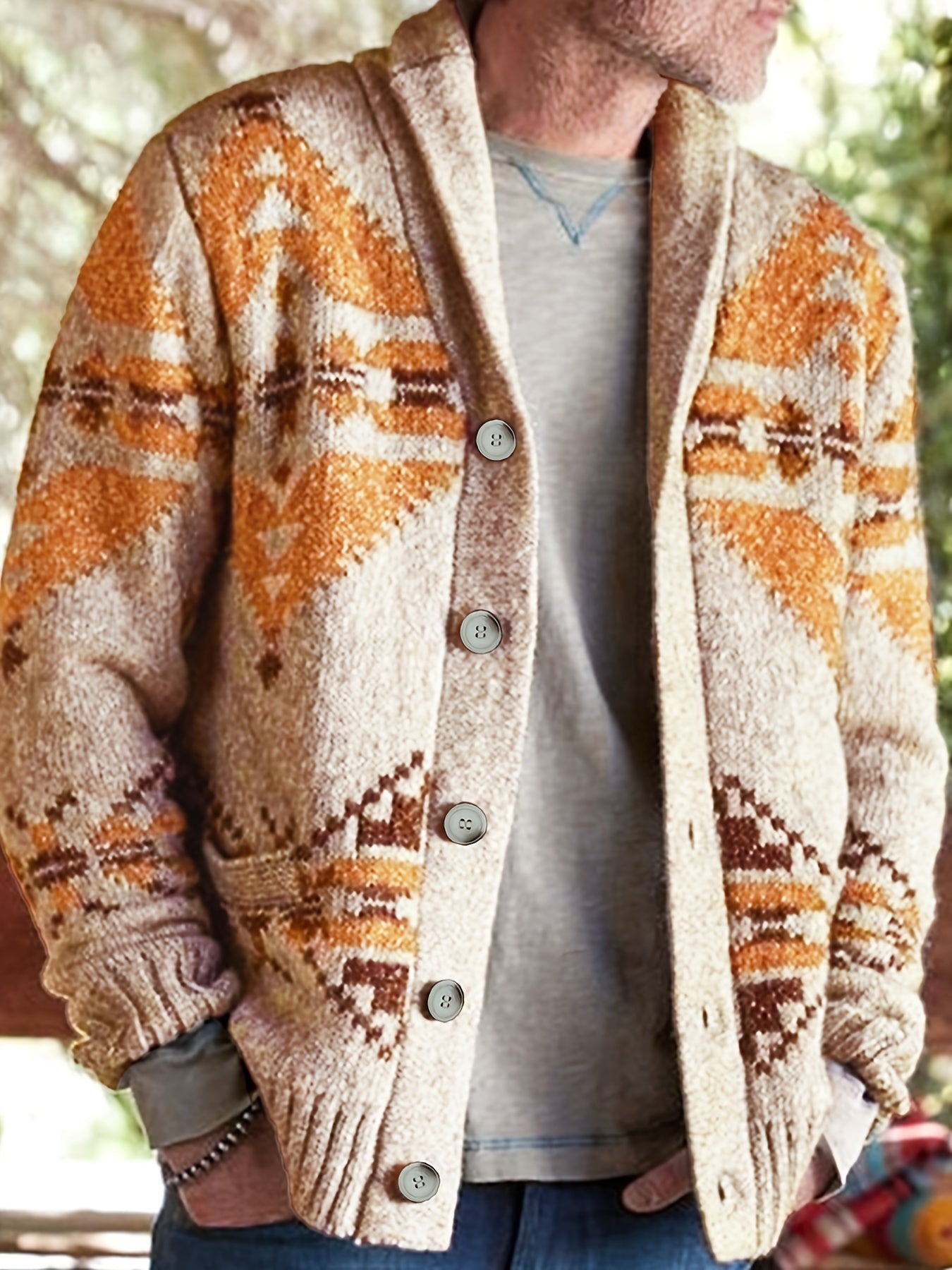 Autumn Heritage Button-Up Cardigan