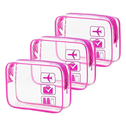 Transparent Collapsible Toiletry Kit, 3PCS
